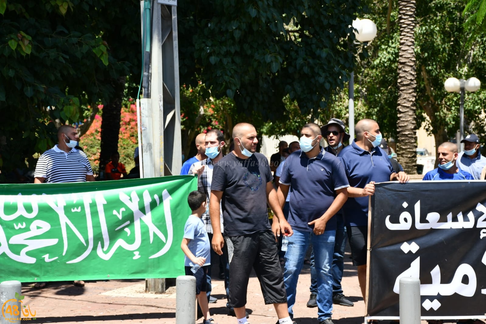  فيديو: وقفة احتجاجية في حديقة الغزازوة رفضاً لنبش مقبرة الاسعاف بيافا